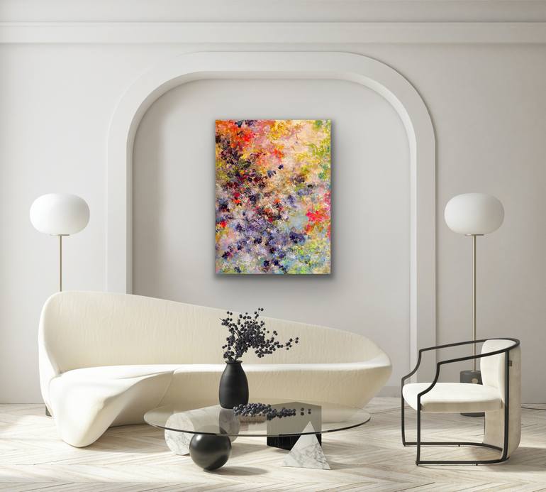 Original Abstract Floral Painting by Viktoria Ganhao