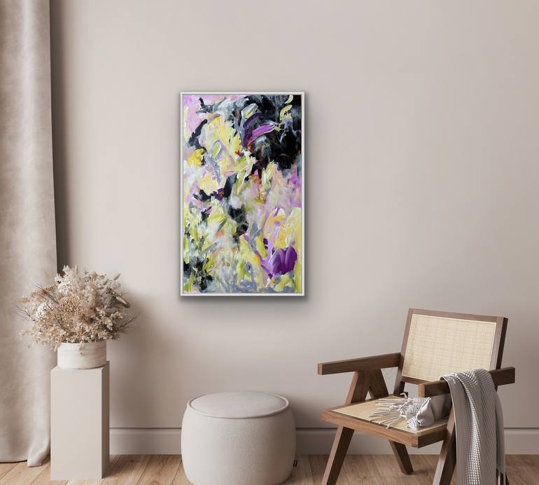 Original Abstract Floral Painting by Viktoria Ganhao