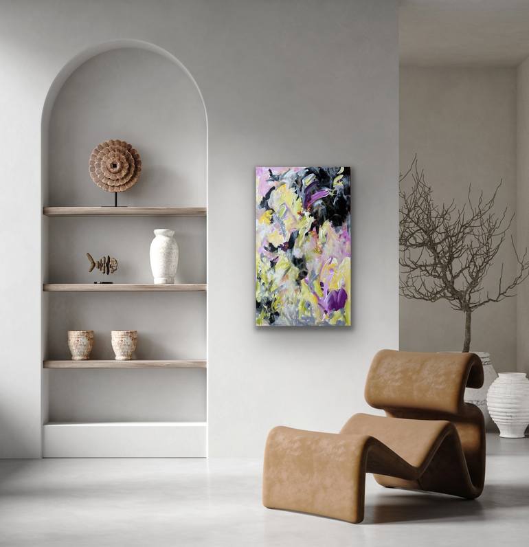 Original Abstract Floral Painting by Viktoria Ganhao