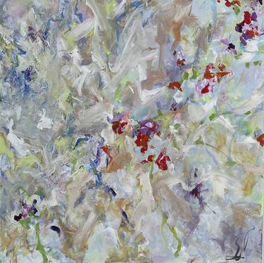 Original Abstract Expressionism Floral Paintings by Viktoria Ganhao