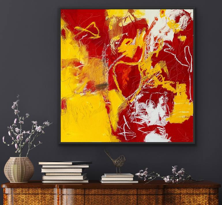 Original Abstract Expressionism Abstract Painting by Viktoria Ganhao