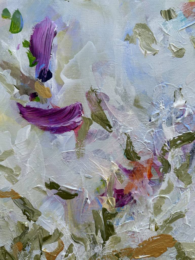 Original Abstract Floral Painting by Viktoria Ganhao