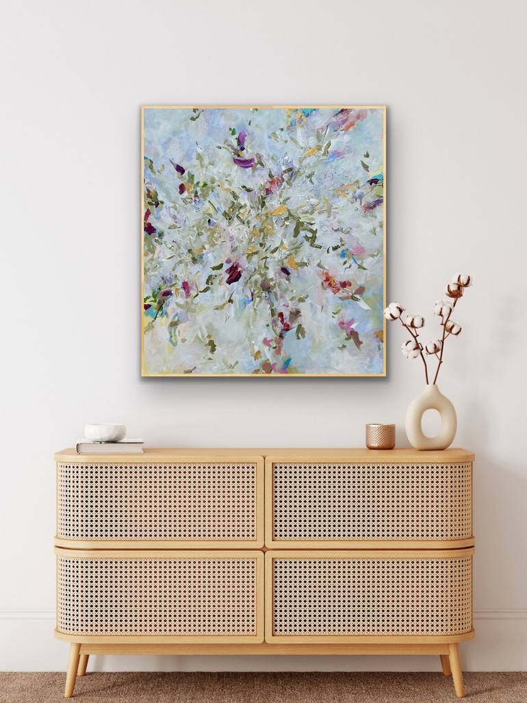 Original Abstract Floral Painting by Viktoria Ganhao