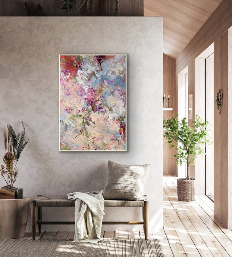 Original Abstract Floral Painting by Viktoria Ganhao