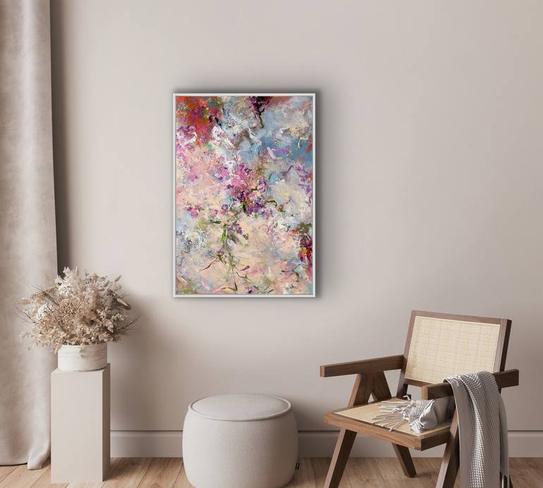 Original Abstract Floral Painting by Viktoria Ganhao