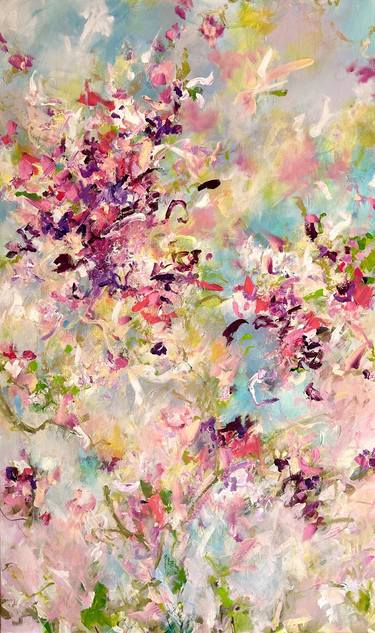Original Abstract Floral Paintings by Viktoria Ganhao