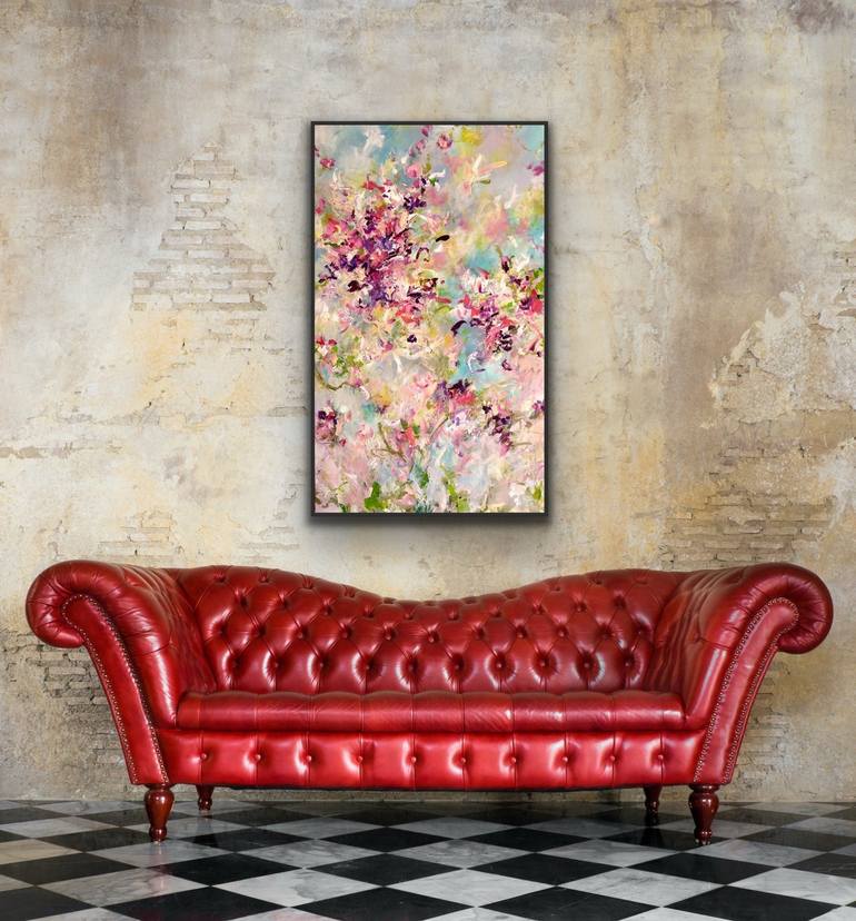 Original Abstract Floral Painting by Viktoria Ganhao