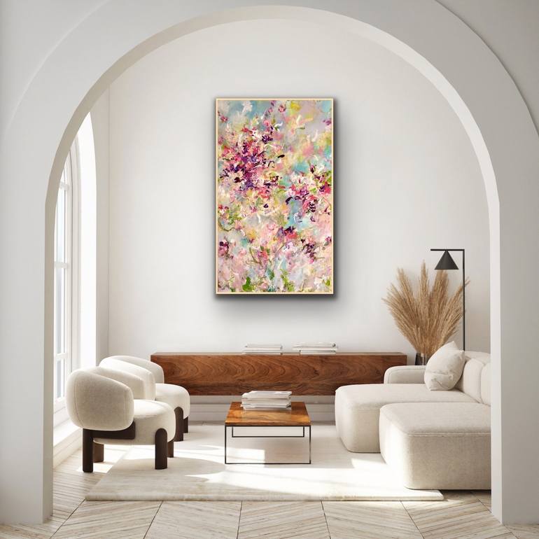 Original Abstract Floral Painting by Viktoria Ganhao