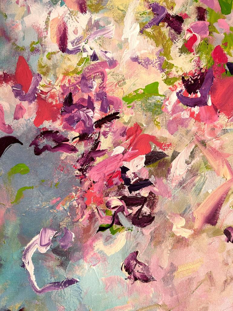 Original Abstract Floral Painting by Viktoria Ganhao