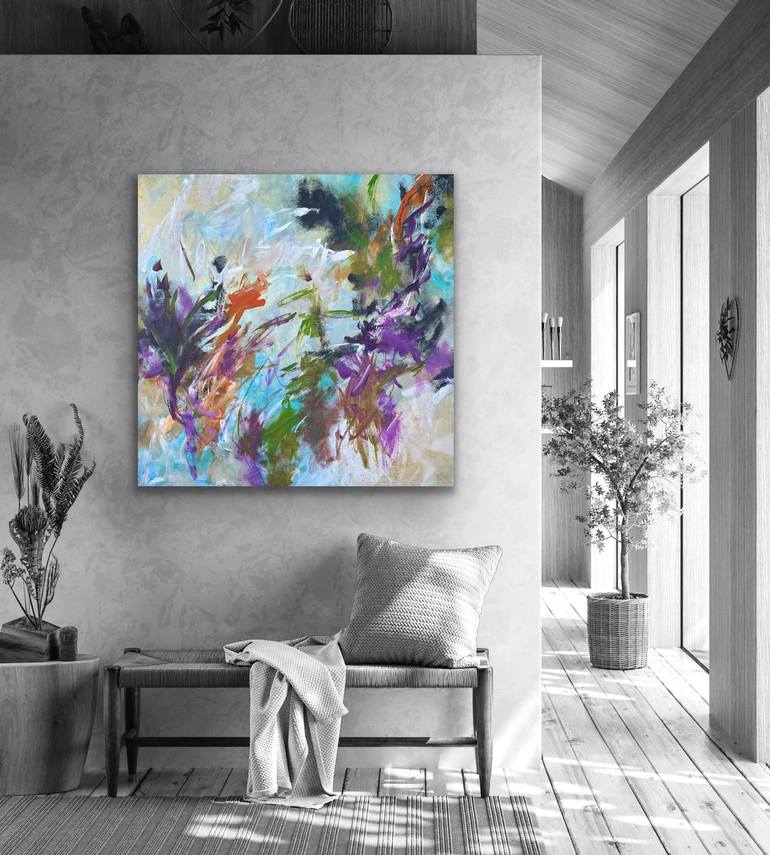 Original Abstract Expressionism Abstract Painting by Viktoria Ganhao
