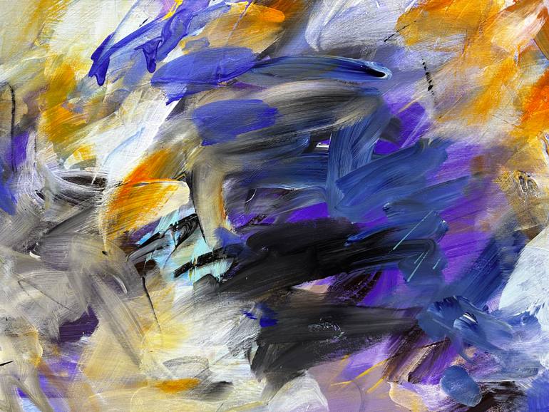 Original Abstract Expressionism Abstract Painting by Viktoria Ganhao