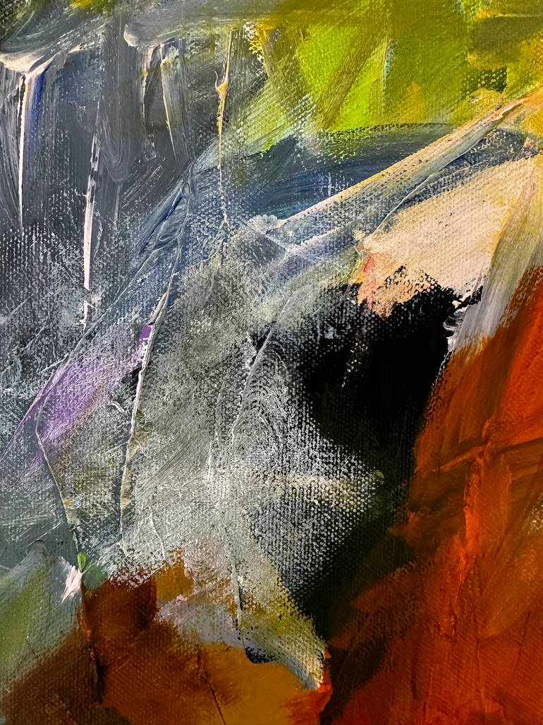 Original Abstract Expressionism Abstract Painting by Viktoria Ganhao