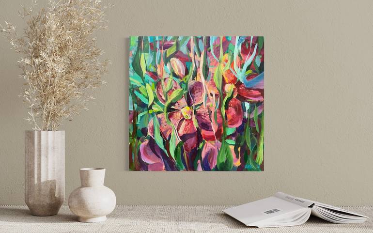 Original Floral Painting by Momalyu Liubov Kriuchkova