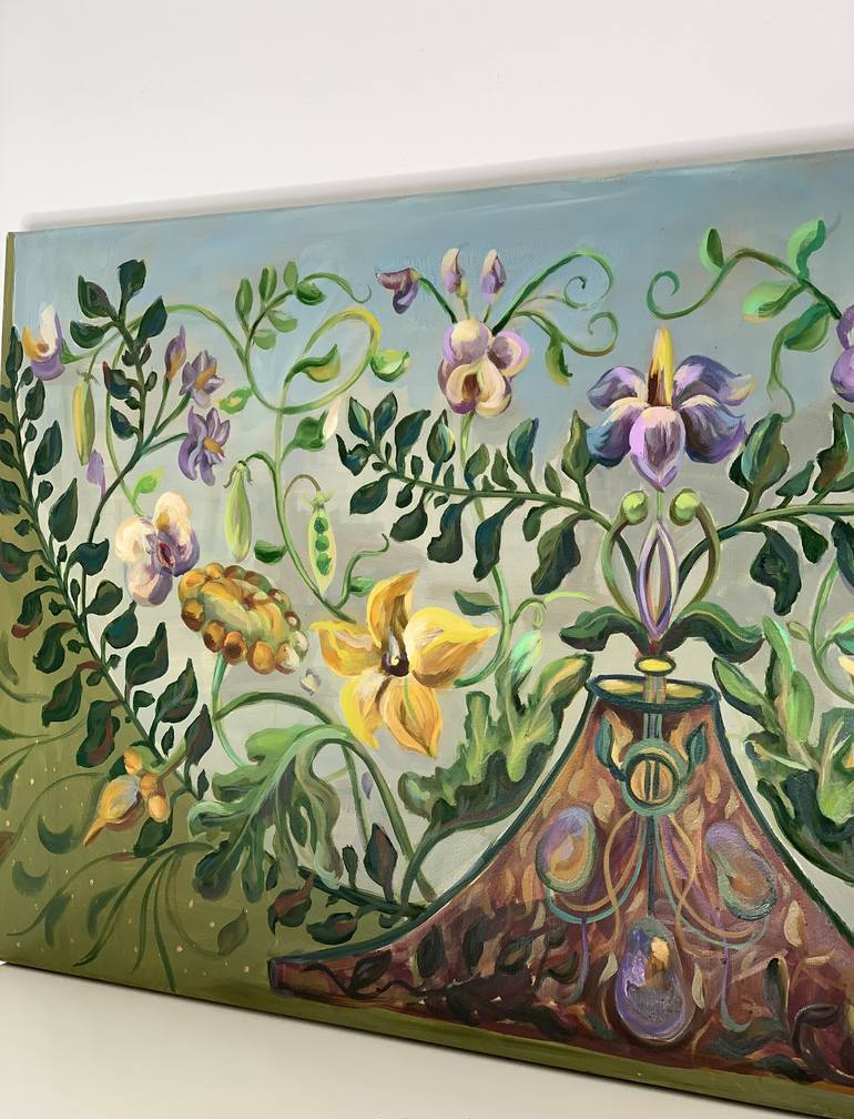 Original Art Nouveau Botanic Painting by Momalyu Liubov Kriuchkova