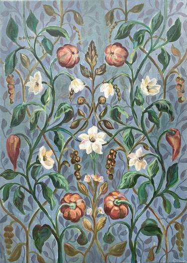 Original Art Nouveau Botanic Painting by Momalyu Liubov Kriuchkova