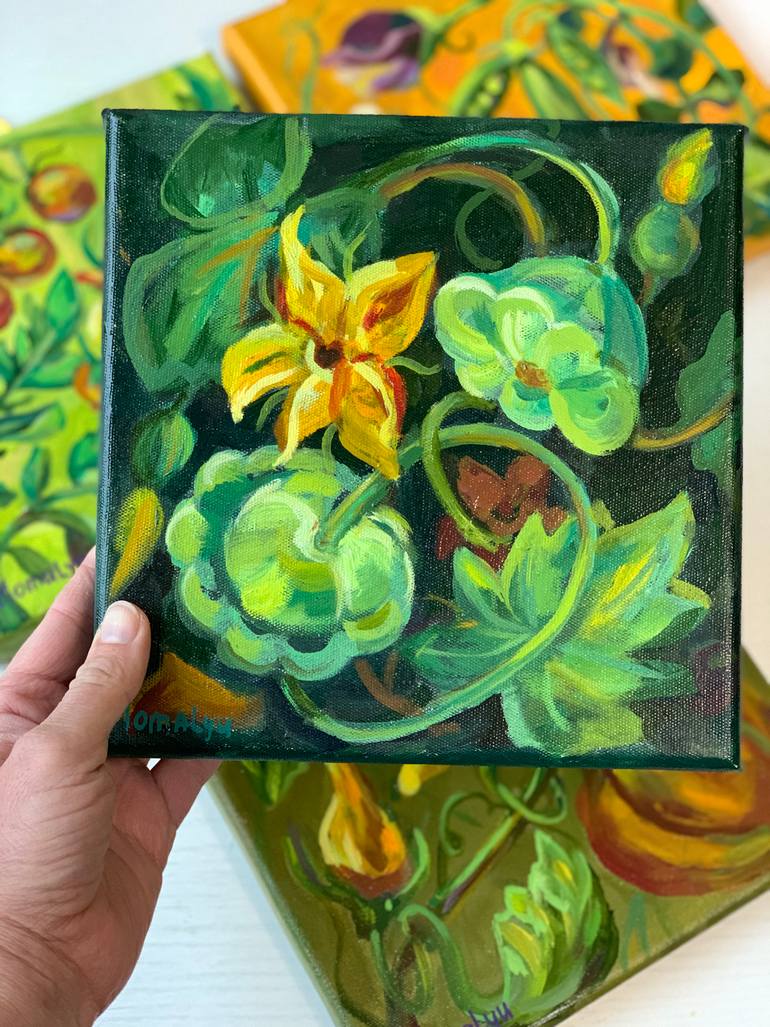 Original Art Nouveau Nature Painting by Momalyu Liubov Kriuchkova