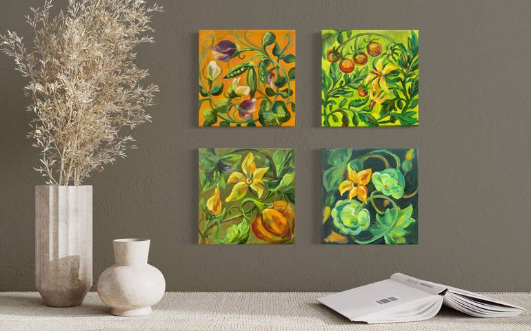 Original Art Nouveau Nature Painting by Momalyu Liubov Kriuchkova