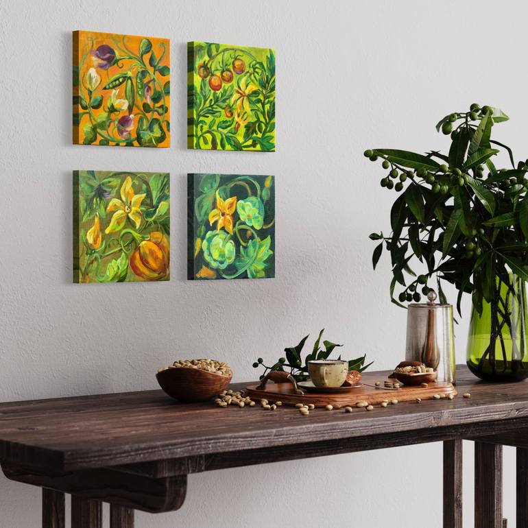 Original Art Nouveau Nature Painting by Momalyu Liubov Kriuchkova