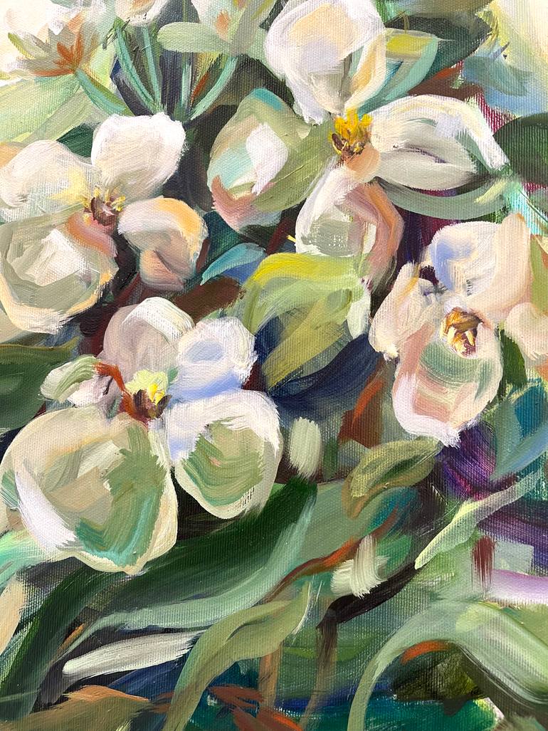 Original Impressionism Floral Painting by Momalyu Liubov Kriuchkova