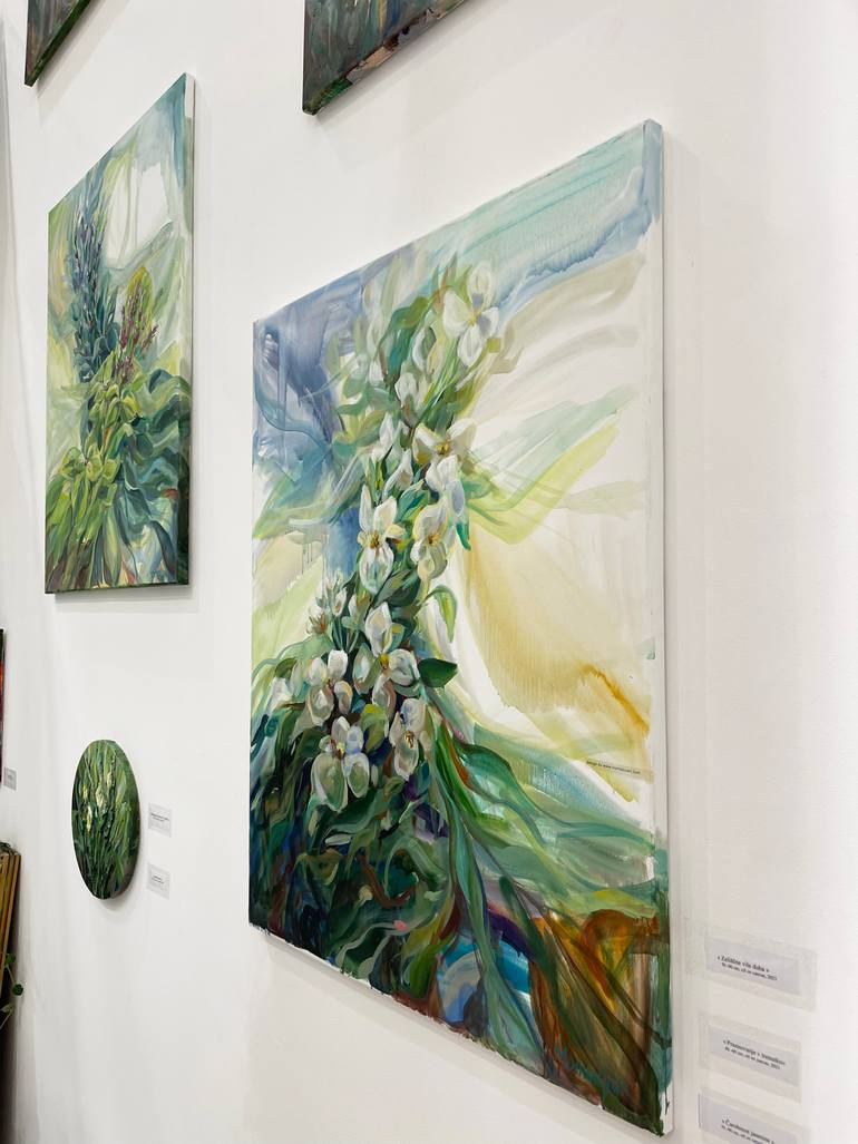 Original Impressionism Floral Painting by Momalyu Liubov Kriuchkova