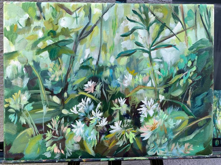 Original Impressionism Botanic Painting by Momalyu Liubov Kriuchkova