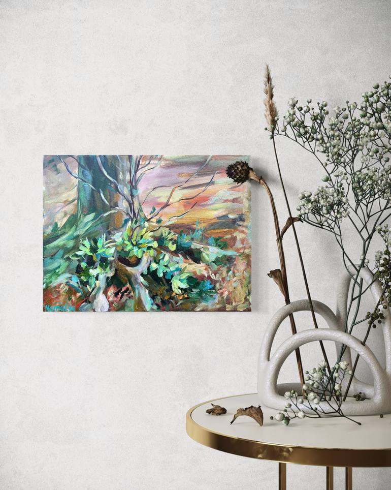 Original Impressionism Botanic Painting by Momalyu Liubov Kriuchkova