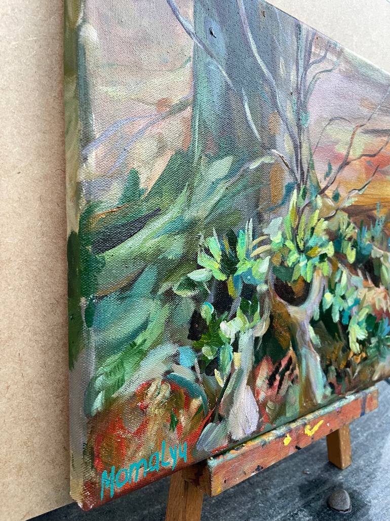 Original Impressionism Botanic Painting by Momalyu Liubov Kriuchkova