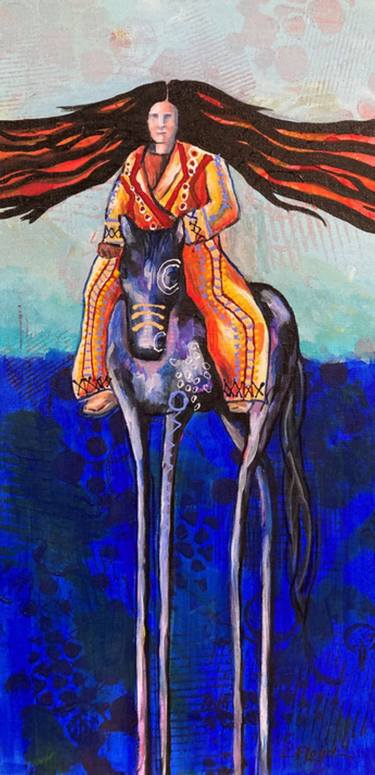 Original Figurative Horse Paintings by Lili Floyd