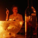 Smoking Girl and the Bottle by Stepan Kafka