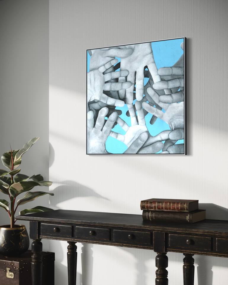 Original Black & White Body Painting by Margarita Stepanova