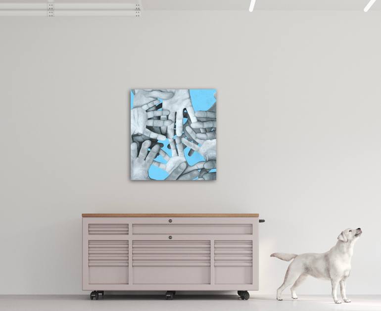 Original Black & White Body Painting by Margarita Stepanova