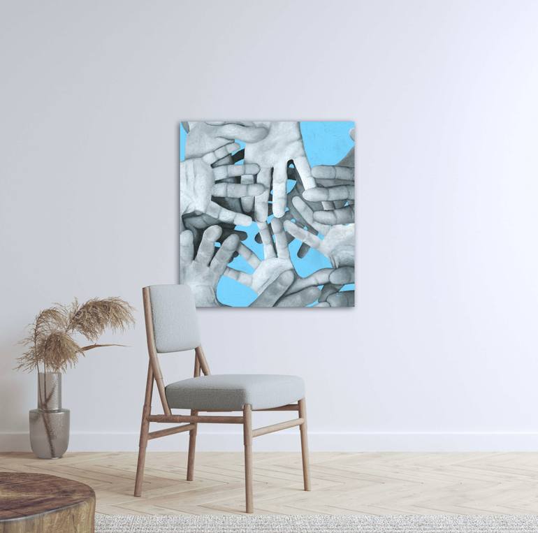 Original Black & White Body Painting by Margarita Stepanova