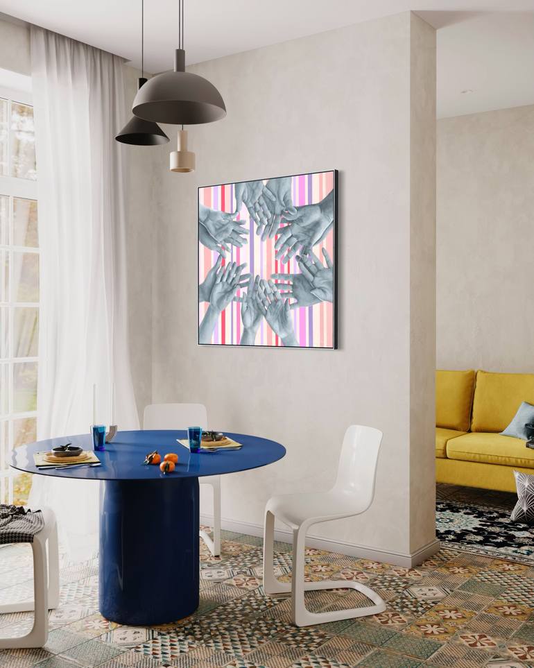 Original Black & White Body Painting by Margarita Stepanova