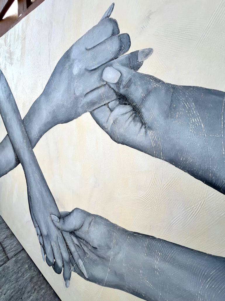 Original Black & White Body Painting by Margarita Stepanova