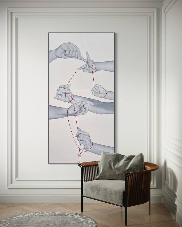 Original Black & White Body Painting by Margarita Stepanova