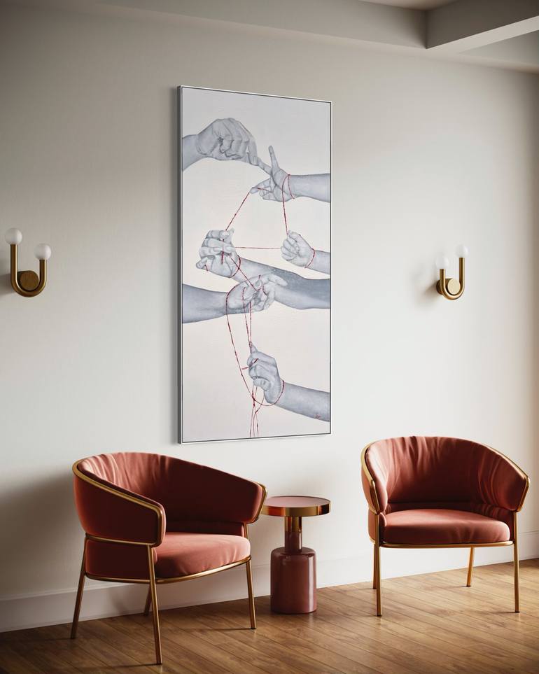 Original Black & White Body Painting by Margarita Stepanova