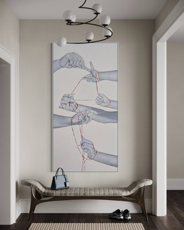 Original Black & White Body Painting by Margarita Stepanova