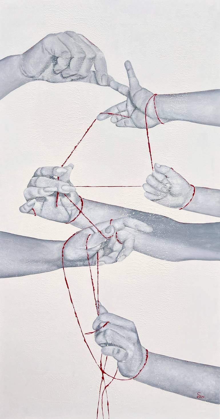 Original Black & White Body Painting by Margarita Stepanova