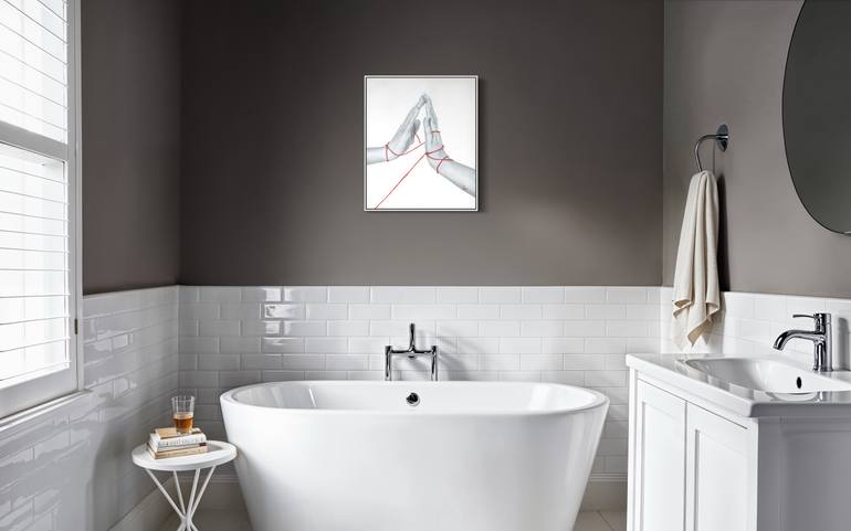 Original Black & White Body Painting by Margarita Stepanova