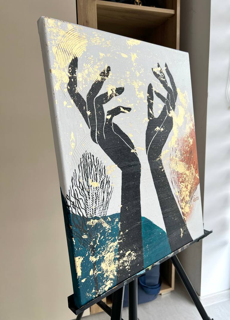 Original Black & White Body Painting by Margarita Stepanova