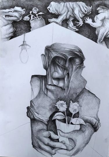 Print of Surrealism Body Drawings by Masoud Amani
