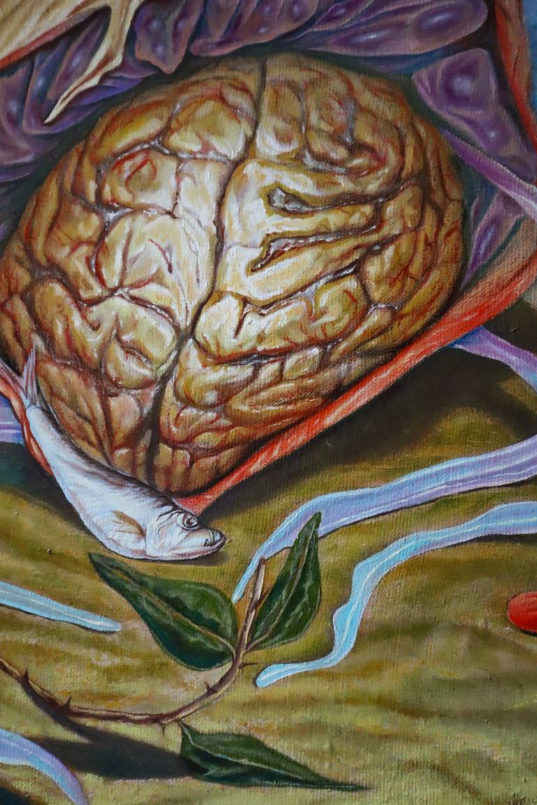 Original Conceptual Beach Painting by Covalciuc Victor