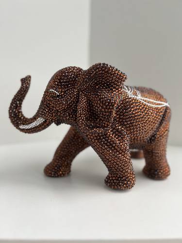 Orginal Elephant sculpture Swarovski thumb