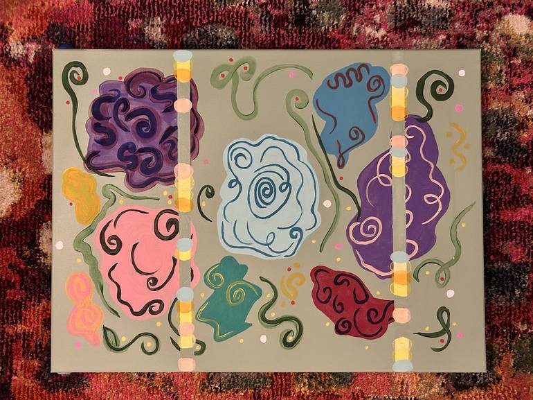 Original Abstract Floral Painting by LaDuska York