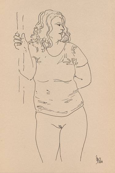 Print of Figurative Women Drawings by Edwing Solorzano