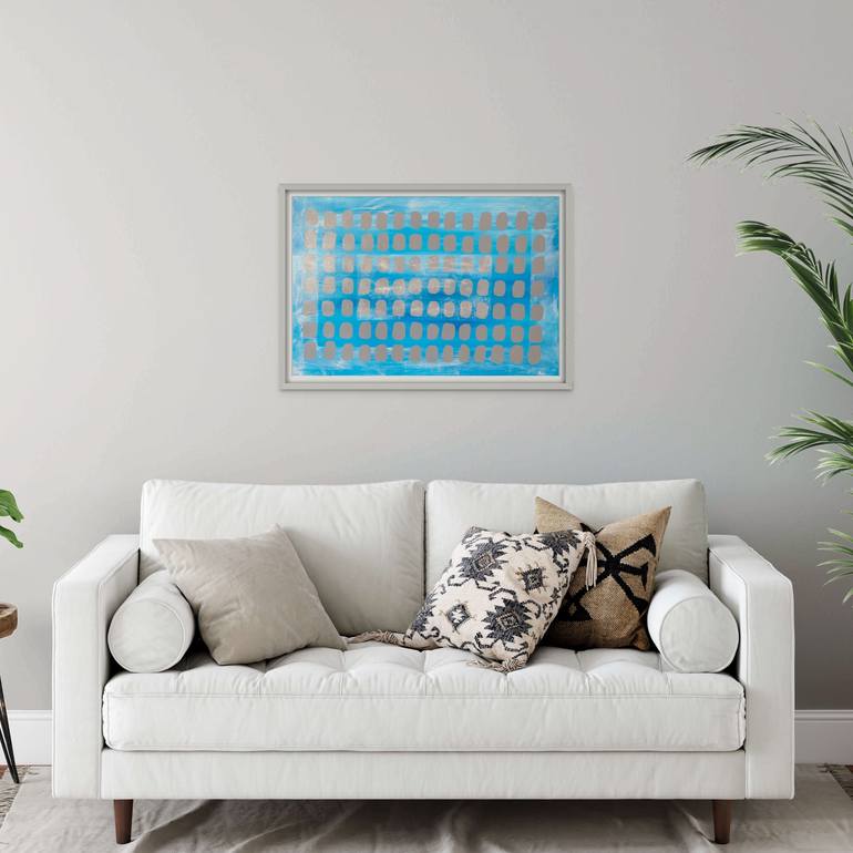 Original Geometric Abstract Painting by Liz Paris