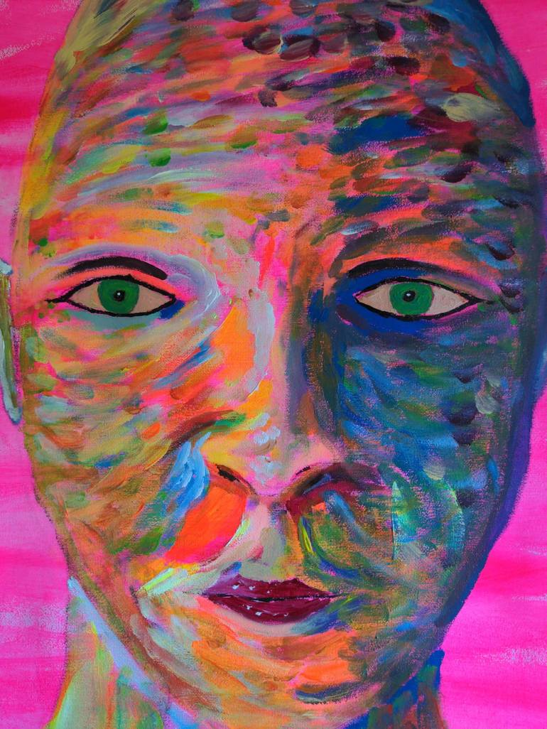 Original Abstract Expressionism Portrait Painting by Eric Bogais