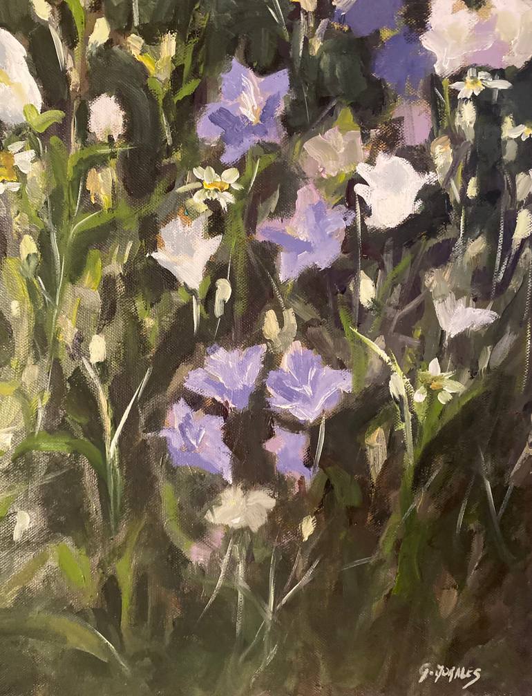 Original Figurative Floral Painting by Geraldine Morales
