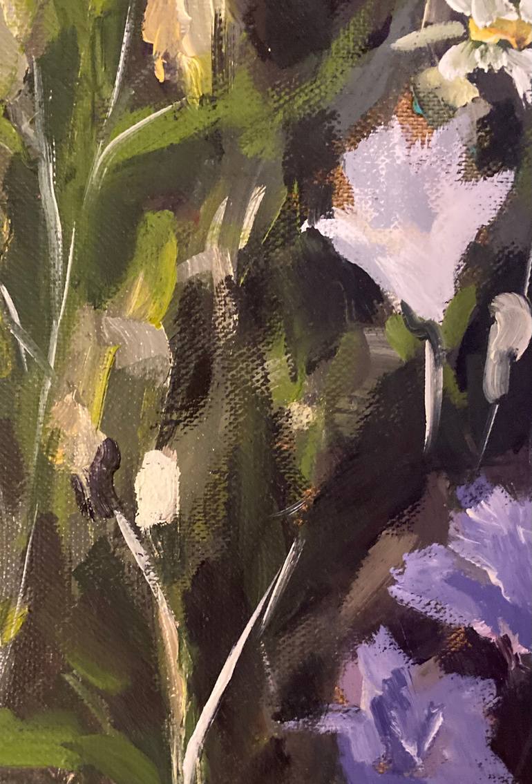 Original Figurative Floral Painting by Geraldine Morales