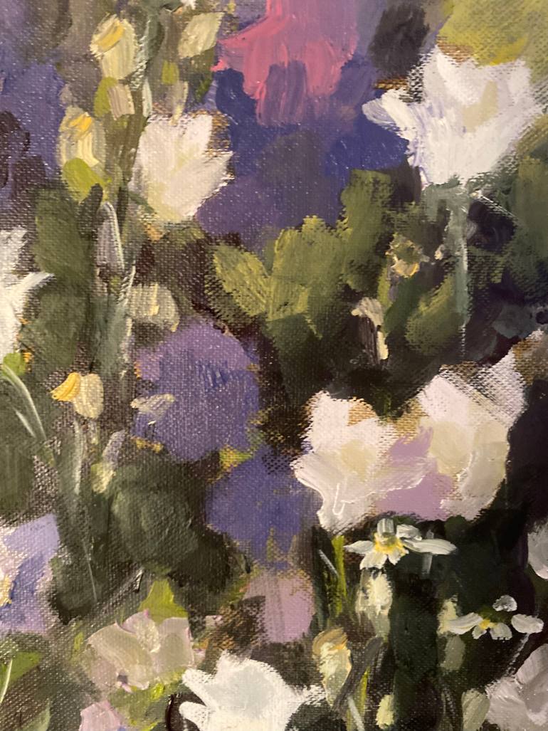 Original Figurative Floral Painting by Geraldine Morales